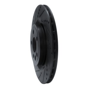 Jaguar I-Pace Brake Rotor (1) - Rear Left - R1 Concepts - Drilled & Slotted - Black - `17-`20